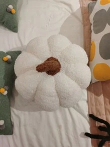 1 件白色南瓜形毛绒抱枕、万圣节南瓜靠垫、节日派对毛绒装饰枕头、家居装饰 - 白色 - 查看 4