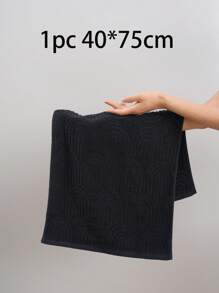 QIBHI 1/2/3pcs Jacquard (Lightweight) Fabric, Not Thick, Choose Towel/Bath Towel, Multiple Sizes Available, Convenient For Home Use And Travel, Guest Use, Terry, Absorbent And Soft, Suitable For Bathroom, Swimming Pool, Luxurious Choice Of Your Preferred Size Shower Towels For Beauty Salon, Hotel Sports,Home Essentials, Towel, Skin Care Bath Towel Sheet - Black - View 7