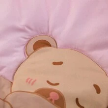 Sweet Baba 3 Piece Blossom Pink Watercolor Floral Crib Bedding Set For Baby Girls With Quilt/Crib Sheet/Crib Skirt - Pink - View 5