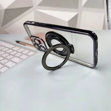 1 件黑色电镀 TPU 手机壳，带相机镜头保护膜，Magsafe 兼容防震保护套，兼容 15 Pro Max、14、13、12、11