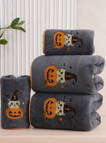 1/3pcs Owls Coral Fleece Embroidered Hand Towel/Bath Towel, Ultra-Soft Absorbent Quick Dry, Gift, Couples Design, Home Decor For Beauty Salon Home Bathroom Shower Towels For Beauty Salon, Hotel Sports,Home Essentials, Towel, Skin Care