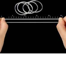 100/200/300pcs Silicone Rubber Bands, High Elastic Durable Rubber Rings, Heat Resistant Transparent White Rubber Loops, Industrial Use, Diameter 28mm, Folded Length 40mm