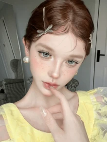 Premium Nature-Inspired Dragonfly Design Hair Clip, Side Bangs & Strands Hairpin - Multicolor - View 2