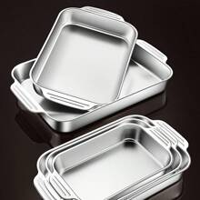 1 khay nướng sâu, khay nướng bằng thép không gỉ, tấm nướng chống dính, khay nướng, phụ kiện lò nướng, dụng cụ nướng, đồ dùng nhà bếp, đồ dùng nhà bếp, phụ kiện đồ gia dụng, đồ dùng tiện ích, đồ dùng Giáng sinh, nấu ăn, Giáng sinh - Nhiều màu - Xem 1