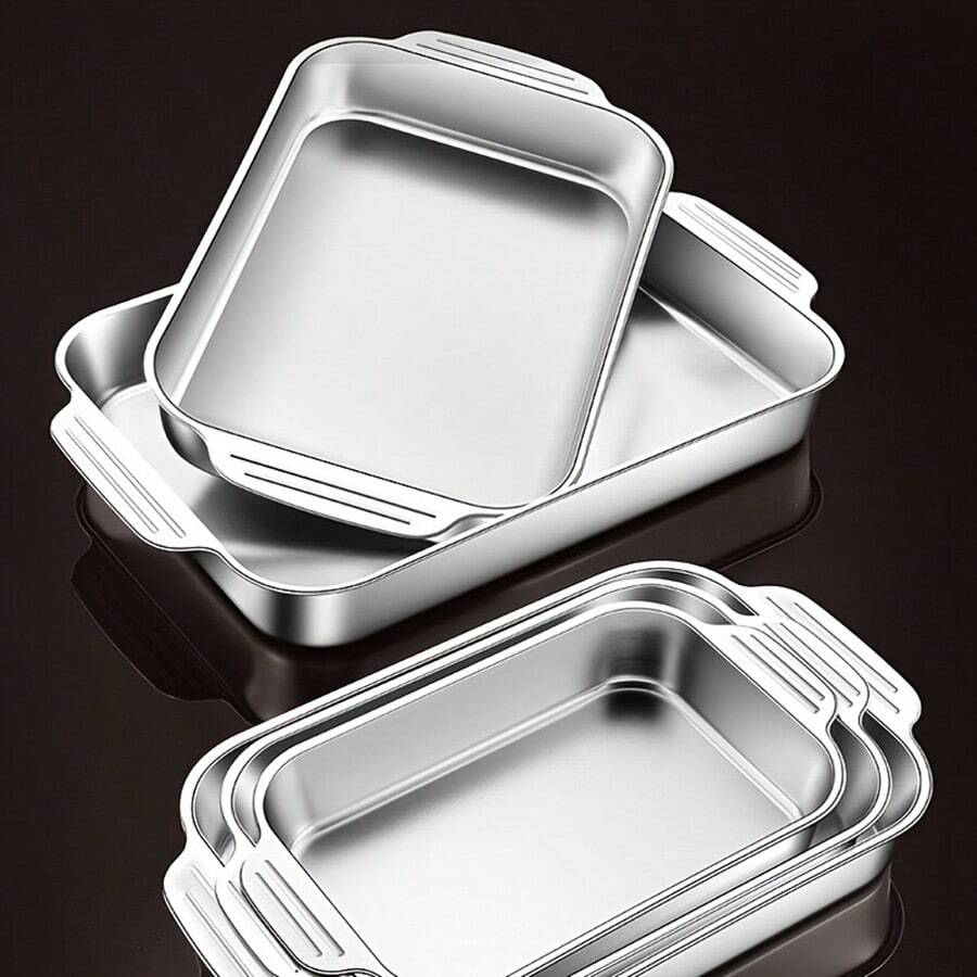 1 khay nướng sâu, khay nướng bằng thép không gỉ, tấm nướng chống dính, khay nướng, phụ kiện lò nướng, dụng cụ nướng, đồ dùng nhà bếp, đồ dùng nhà bếp, phụ kiện đồ gia dụng, đồ dùng tiện ích, đồ dùng Giáng sinh, nấu ăn, Giáng sinh - Nhiều màu - Xem 1