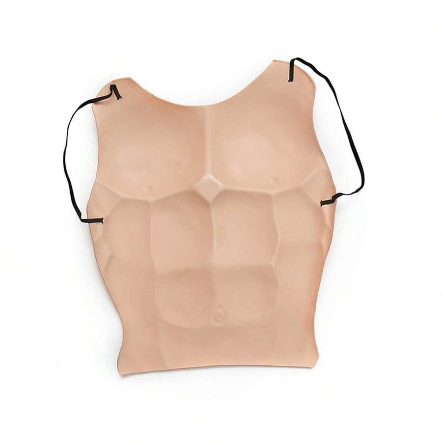 1pc Halloween Costume Cosplay Party Funny Artificial Muscular Chest Abs Torso Prop - Multicolor - View 1