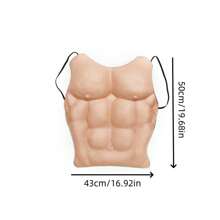 1pc Halloween Costume Cosplay Party Funny Artificial Muscular Chest Abs Torso Prop - Multicolor - View 2