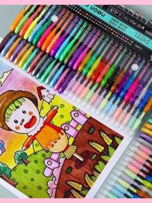 Set De Plumas De Gel 60 Colores Neón,glitters,tradicionales - Multicolor - Ver 4