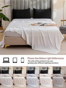 3/4 件可调节床单床笠和枕套套装 - 柔软床单套装，4 件套酒店豪华床笠套装，易护理超细纤维舒适床笠套装 - 白色 - 查看 7