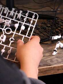 Figura de acción de robot impresa en 3D, multiarticulada y móvil, juguete de ensamblaje DIY para desestresarse, decoración de escritorio para amantes de los juegos (estilo aleatorio) - Multicolor - Ver 6