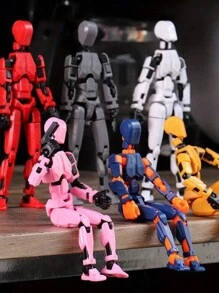 Figura de acción de robot impresa en 3D, multiarticulada y móvil, juguete de ensamblaje DIY para desestresarse, decoración de escritorio para amantes de los juegos (estilo aleatorio) - Multicolor - Ver 1