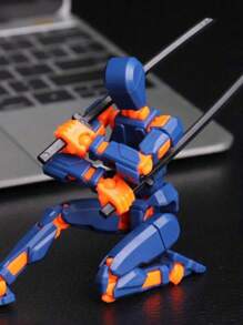 Figura de acción de robot impresa en 3D, multiarticulada y móvil, juguete de ensamblaje DIY para desestresarse, decoración de escritorio para amantes de los juegos (estilo aleatorio) - Multicolor - Ver 3