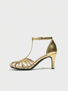 European & American Fashion Gorgeous Hollow Out Women's High Heel Sandals, Open Toe Party Sexy Office Princess Heels, Spring/Summer