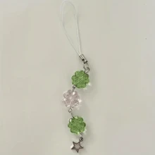 少女心形手机挂饰、四叶草和五角星钥匙扣，适合送给母亲、家人、朋友、生日、节日的礼物 - 彩色 - 查看 7