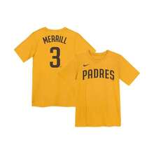 Preschool Jackson Merrill Gold San Diego Padres Player Name Number T-Shirt - Gold - View 1