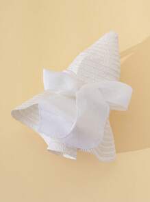 1 pieza Sombrero de paja de verano con rayas y decoración de lazo para mujer, protección UV para playa, viajes y vacaciones