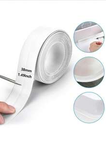 1roll Waterproof Mildew-Proof Toilet Caulk Strip, Self-Adhesive Sealing Tape For Kitchen Bathroom, Bathroom Waterproof Tape To Avoid Wet, Kitchen Sink Beautiful Seam Stickers