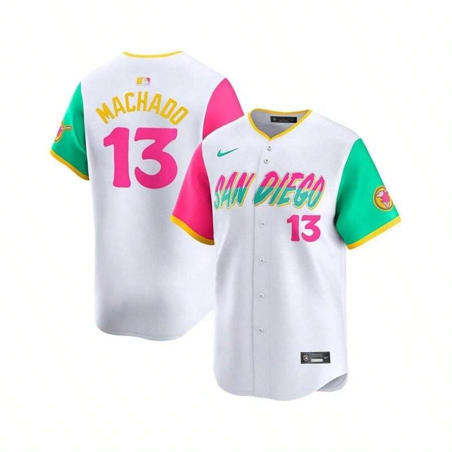 Nike 男款 Manny Machado 白色圣地亚哥教士队 City Connect Limited 球员球衣 - 白色 - 查看 1