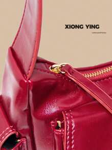 New Stylish Red Shoulder Bag & Underarm Bag For Women - Red - View 4