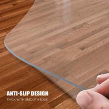 Clear Chair Mat, Hard Floor Use, 48" X 30" Transparent Office Home Floor Protector Mat Chairmats - 黑色 - 查看 11
