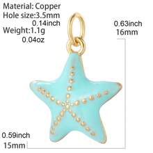 1pc Flower, Evil Eye, Tail, Sun & Moon Motif DIY Pendant, Bohemian Style Golden Heart Shape Charm For Women, Halloween Jewelry Decoration Valentines