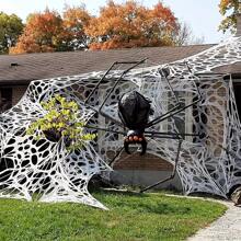 1pc_ Giant Spider Webs Halloween Decorations_ Stretchy,Christmas