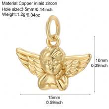 1pc Flower, Evil Eye, Tail, Sun & Moon Motif DIY Pendant, Bohemian Style Golden Heart Shape Charm For Women, Halloween Jewelry Decoration Valentines