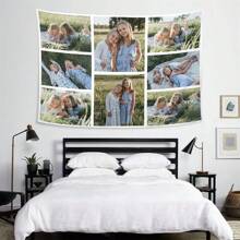 1pc Custom Tapestry Upload Images Personalized, Customized Backdrop Banner Print Any Of Your Design Photo/Text/Logo Wall Hanging Art Decor For Wedding, Family, Festival,Birthday Gifts, Wall Art, Custom Flags, Home Decor, Room Decor, Flags For Room, Tapestry - White - View 3
