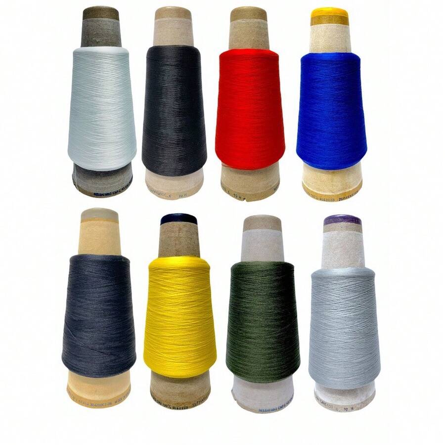 Galoneira Overlock Yarn Various Colors Cone 70g Kit With 10 - 彩色 - 查看 1