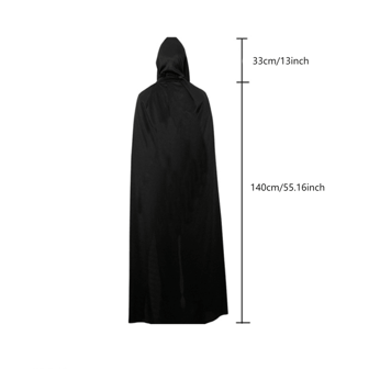 1set Adult Halloween Party  Cloak Robe, Glowing Mask, Glow Gloves, Scythe Prop Costume