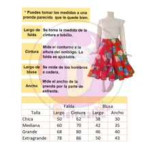 Disfraz Adelita Vestido Patrio Niña Rojo Traje Mexicano Fiestas Patrias Septiembre Niña - Rojo - Ver 5