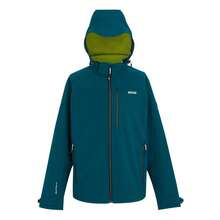 Regatta Mens Arana Waterproof Soft Shell Jacket (Moroccan Blue/Citron Lime) - Blue - View 1
