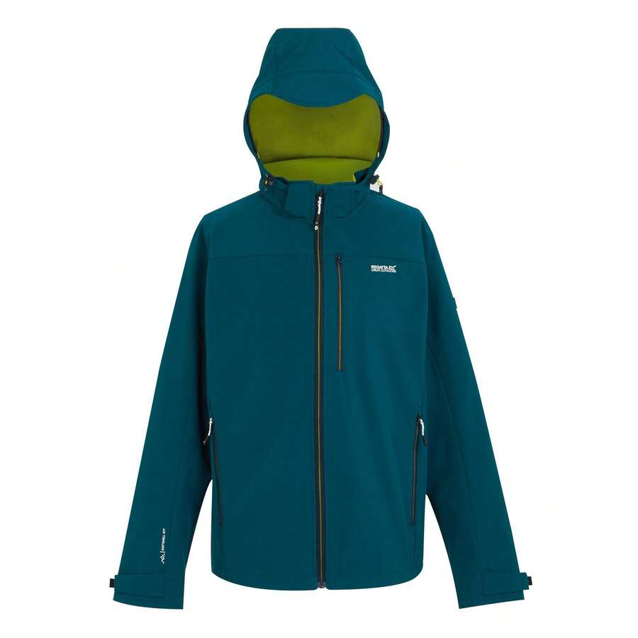 Regatta Mens Arana Waterproof Soft Shell Jacket (Moroccan Blue/Citron Lime) - Blue - View 1