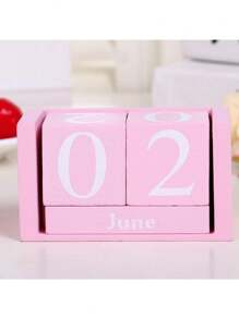 1 件创意木制台历、客厅、书房、商店装饰、木质日历摆件最佳礼物