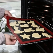 1 件/2 件硅胶垫，微穿孔玻璃纤维硅胶垫无味烤盘垫强耐热烤箱或烤盘衬垫烘焙糕点工具 - 彩色 - 查看 9