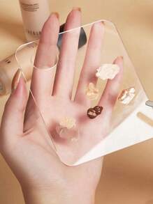 1 Bảng phấn trang điểm acrylic, thích hợp cho kem nền, phấn mắt, nghệ thuật làm móng - Trong sáng - Xem 2