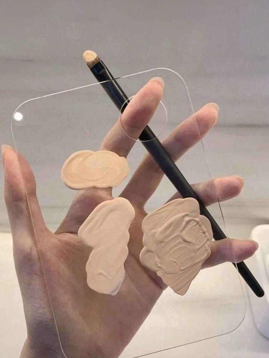 1 Bảng phấn trang điểm acrylic, thích hợp cho kem nền, phấn mắt, nghệ thuật làm móng - Trong sáng - Xem 1