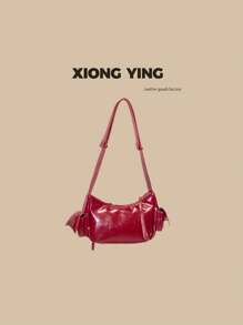 New Stylish Red Shoulder Bag & Underarm Bag For Women - Red - View 3
