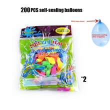 51/101/100PCS 水上玩具，水球压力水壶套装，户外水球打水仗游戏，快速注水球套装玩具 - 彩色 - 查看 11