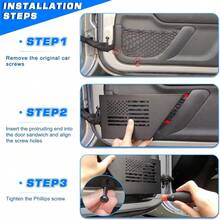 2 Pieces Suitable For  JK Front Door Storage Box Door Metal Storage Box 2/4 Door Car Interior Modification Accessories - Black - View 4