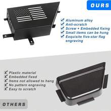 2 Pieces Suitable For  JK Front Door Storage Box Door Metal Storage Box 2/4 Door Car Interior Modification Accessories - Black - View 3