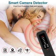 Máy dò camera ẩn mới, Máy dò theo dõi GPS, Tìm kiếm thiết bị nghe lén không dây trong ô tô, phòng tắm, văn phòng và khách sạn, Báo rung ... Chỉ có chức năng cảm biến hồng ngoại, không có chức năng truyền tín hiệu không dây Thời gian làm việc 25 giờ. - màu đen - Xem 3