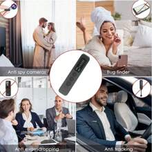 Máy dò camera ẩn mới, Máy dò theo dõi GPS, Tìm kiếm thiết bị nghe lén không dây trong ô tô, phòng tắm, văn phòng và khách sạn, Báo rung ... Chỉ có chức năng cảm biến hồng ngoại, không có chức năng truyền tín hiệu không dây Thời gian làm việc 25 giờ. - màu đen - Xem 5