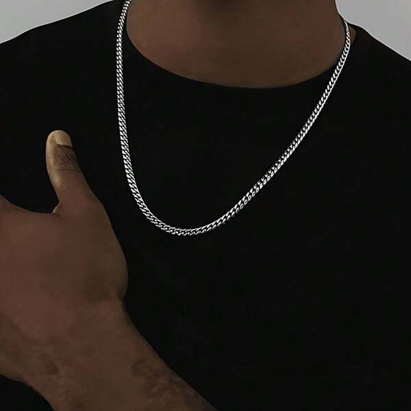 1szt Hip Hop męski łańcuszek ze stali nierdzewnej naszyjnik biżuteria