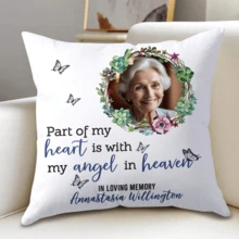 1 pièce Taie d'oreiller à motif de collage photo personnalisé, cadeaux commémoratifs pour la fête des mères, la fête des pères, l'action de grâce, la fête des enseignants. Housse de coussin imprimée sur un côté, idéal pour offrir à la famille, aux amis ou à soi-même.