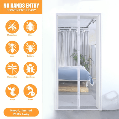 Magnetic Screen Door - Seamless Self-Sealing Design, Heavy Duty Pest Blocker, Kid & Pet Friendly, Hassle-Free Hands-Free Entry, Christmas Gift