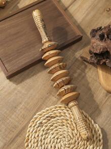 Madebyblanc 6 Styles Natural Wooden Massage Roller For Back, Shoulder, Waist And Leg Relief - Helps Improve Blood Circulation And Relieve Muscle Fatigue, Yoga/Massage Tool - Multicolor - View 12