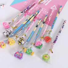 12/6/3/1 pièce Crayons HB de 21,5 cm à motifs aléatoires de voitures et bateaux de dessin animé, papeterie créative pour enfants, convient pour le bureau, les fournitures scolaires, les cadeaux de la Journée de l'enfant, les essentiels des étudiants