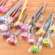 12/6/3/1 pièce Crayons HB de 21,5 cm à motifs aléatoires de voitures et bateaux de dessin animé, papeterie créative pour enfants, convient pour le bureau, les fournitures scolaires, les cadeaux de la Journée de l'enfant, les essentiels des étudiants