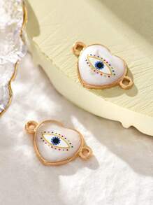 2/15/20/30/50 piezas Colgante al azar de corazón/mariposa/luna/ojo malvado de colores múltiples, apto para hacer joyas DIY de collares, pulseras, pendientes, llaveros, cadenas de teléfono, regalo de pareja